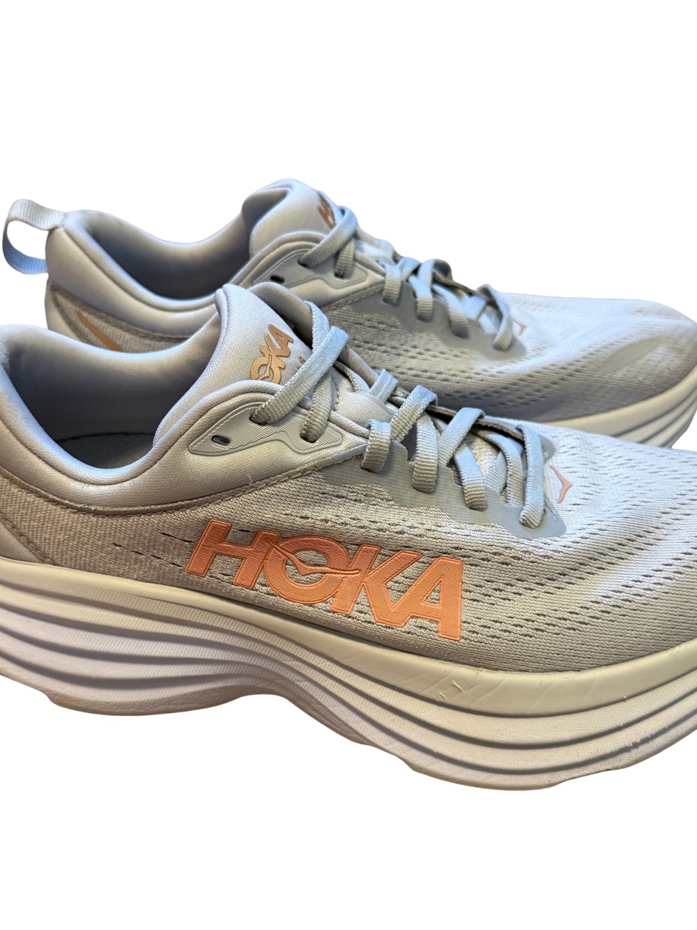 Hoka Bondi 8 Gray Running Athletic Shoes Women’s 8 - Picture 2 of 8